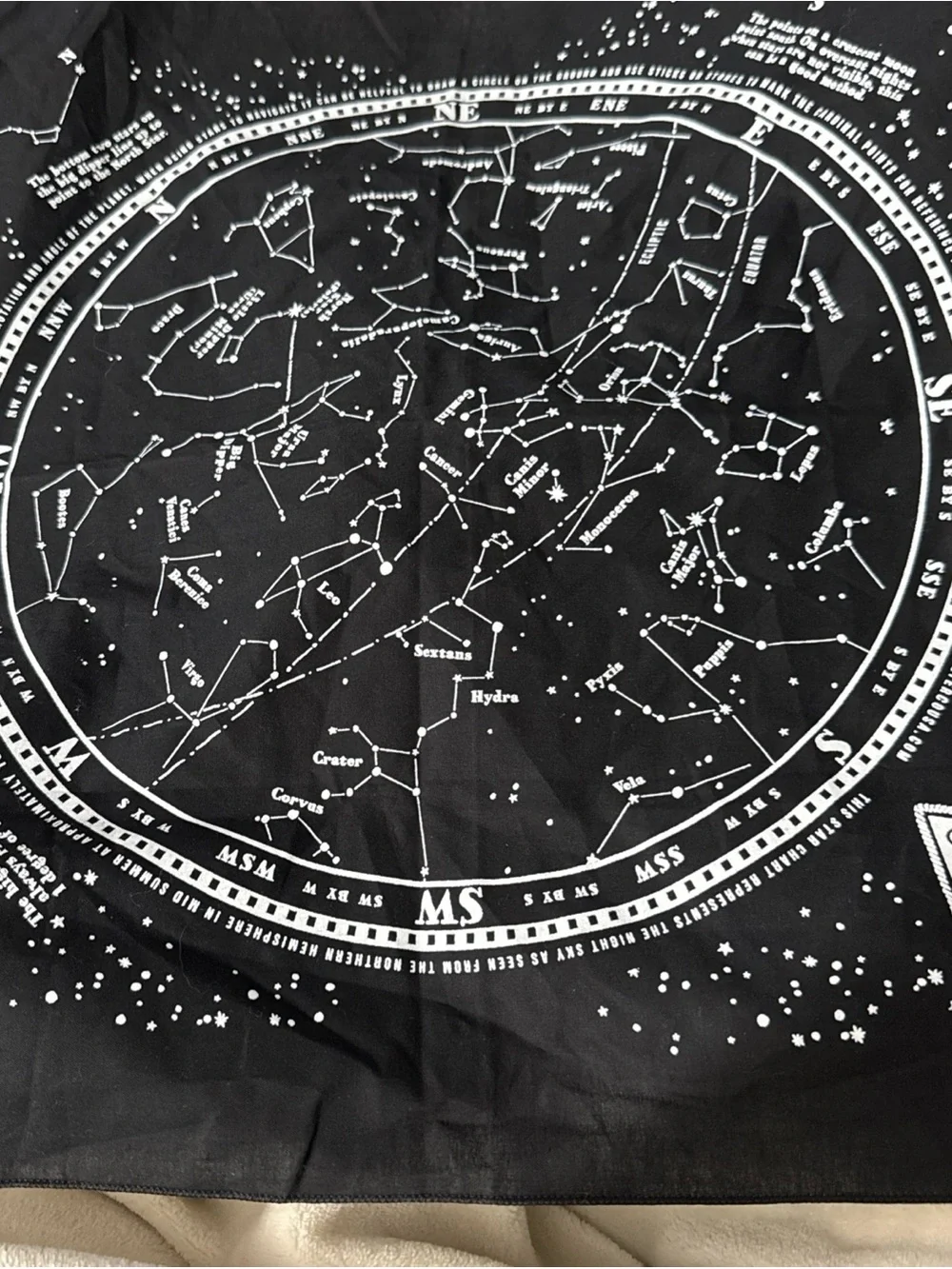 Constellation Star Map Scarf Colter Co Black & White